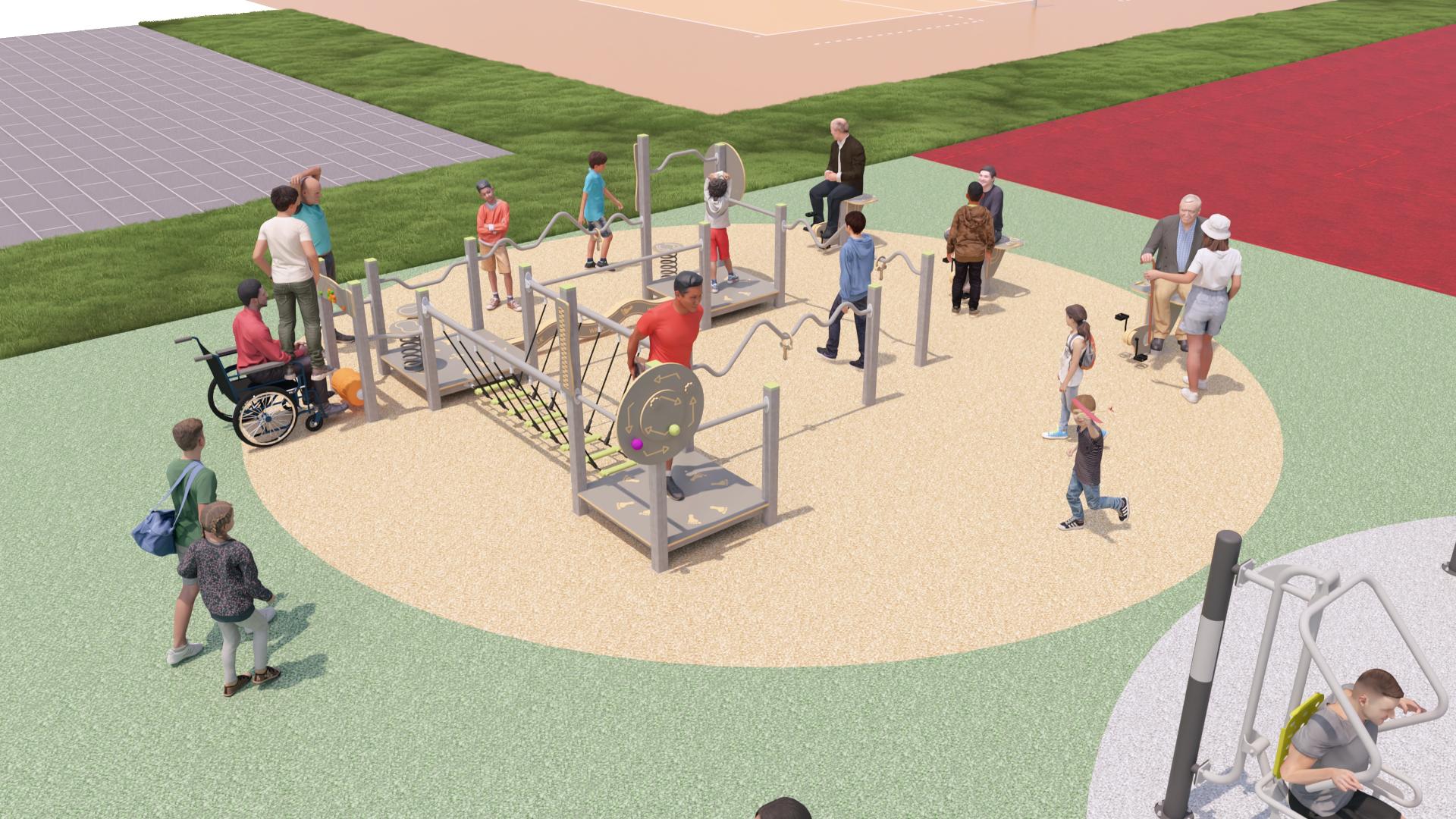 progetti di parchi gioco l'area fitness accessibile per ogni et&agrave;