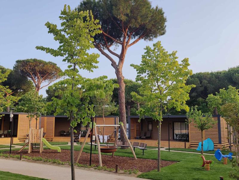 holzhof in italia Area gioco in legno di robinia - camping pappasole Toscana