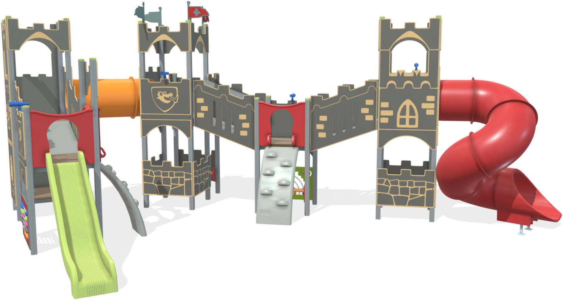 parchi strutture a tema castello drago alluminio xt600alu