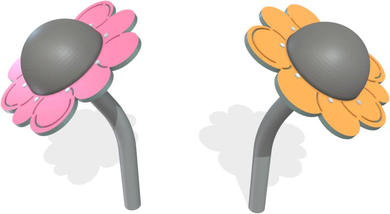 parchi giochi musicali n 2 fiori a percussioni xpm2