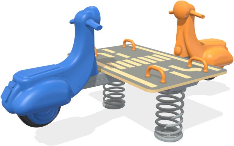 playgrounds spring riders line three wheels xum133