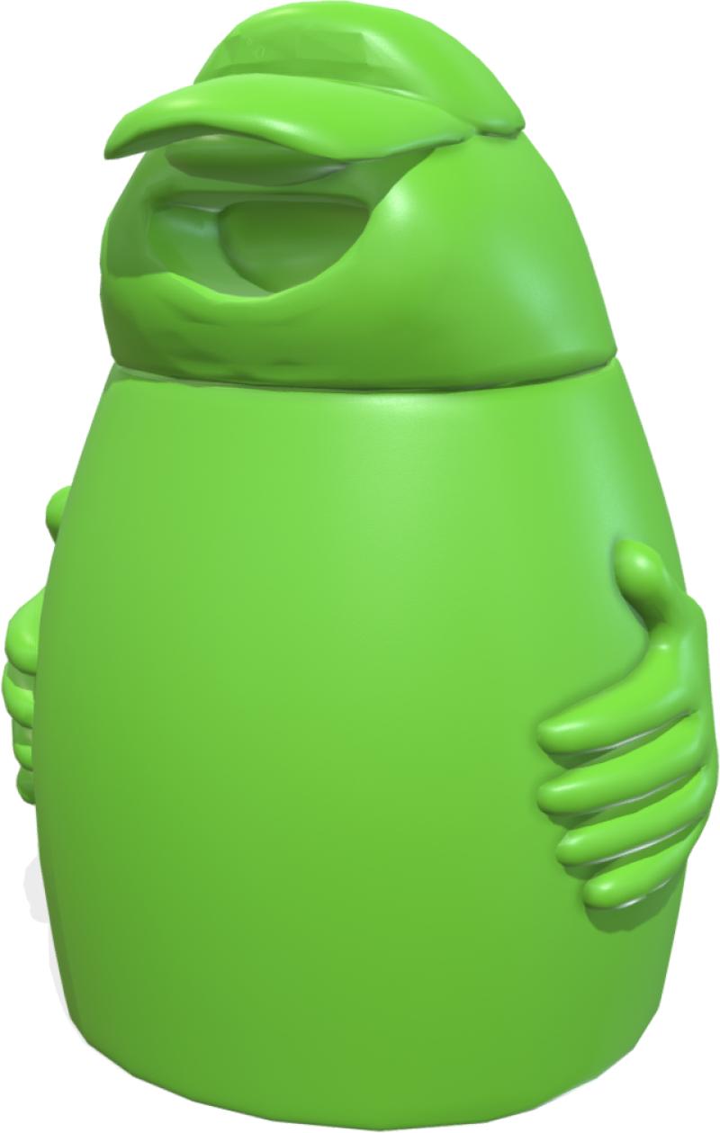 arredo cestini portarifiuti big bobo verde xp54v