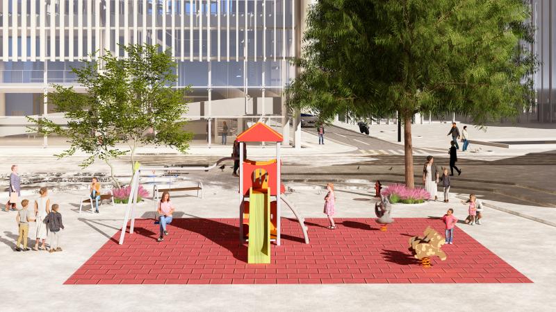 progetti di parchi gioco parco giochi nella piazza urbana