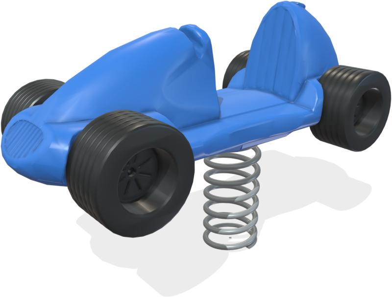 parchi linea giochi a molla bolide blu xum10