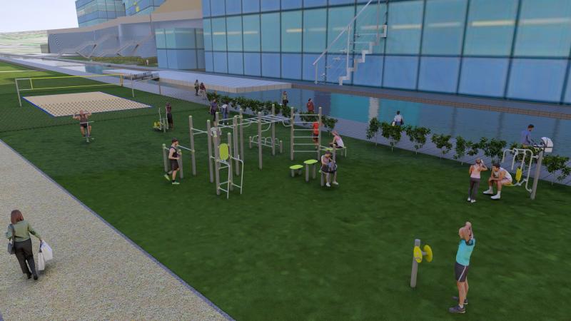 progetti di parchi gioco area fitness nel cortile condominiale