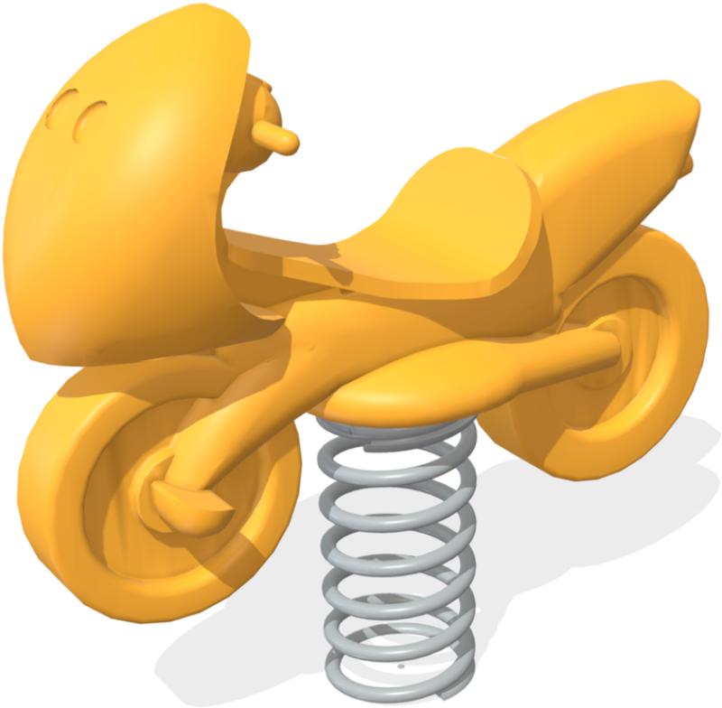 playgrounds spring riders line yellow motorcycle xum4