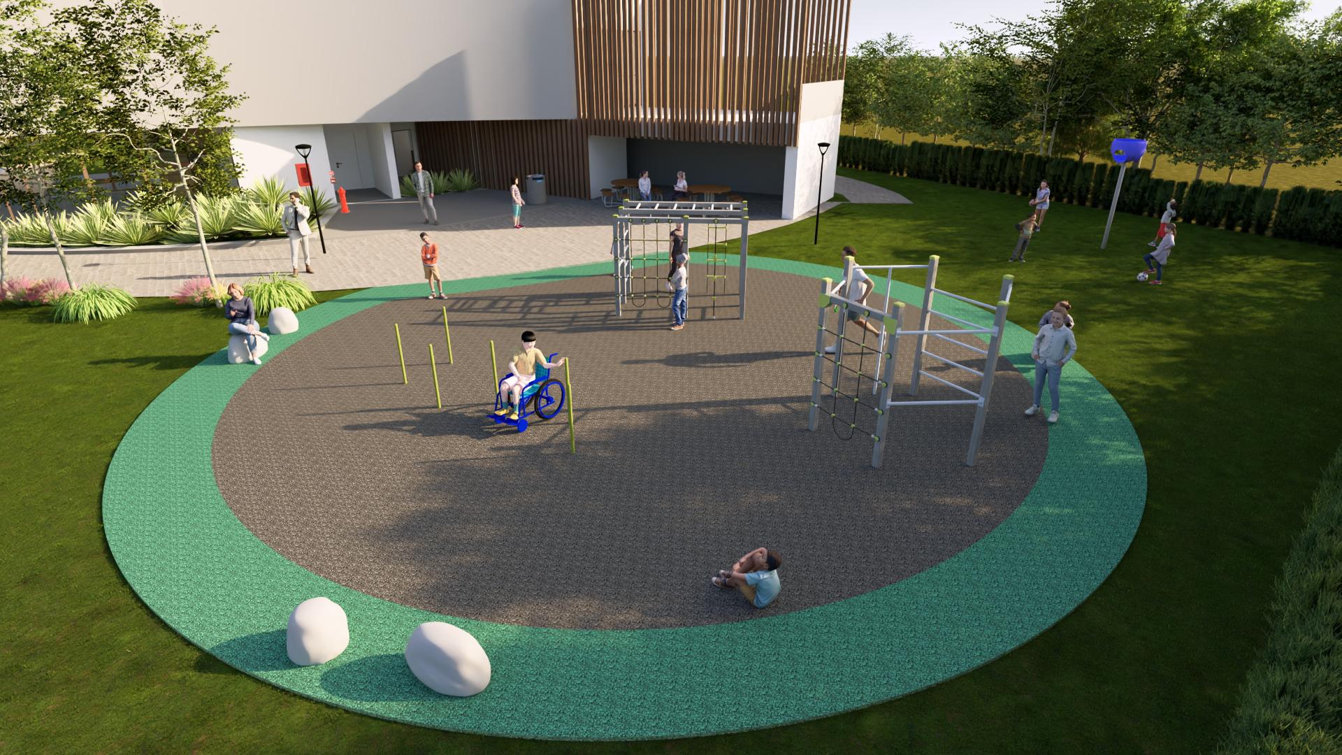 progetti di parchi gioco cortile scolastico accessibile e inclusivo