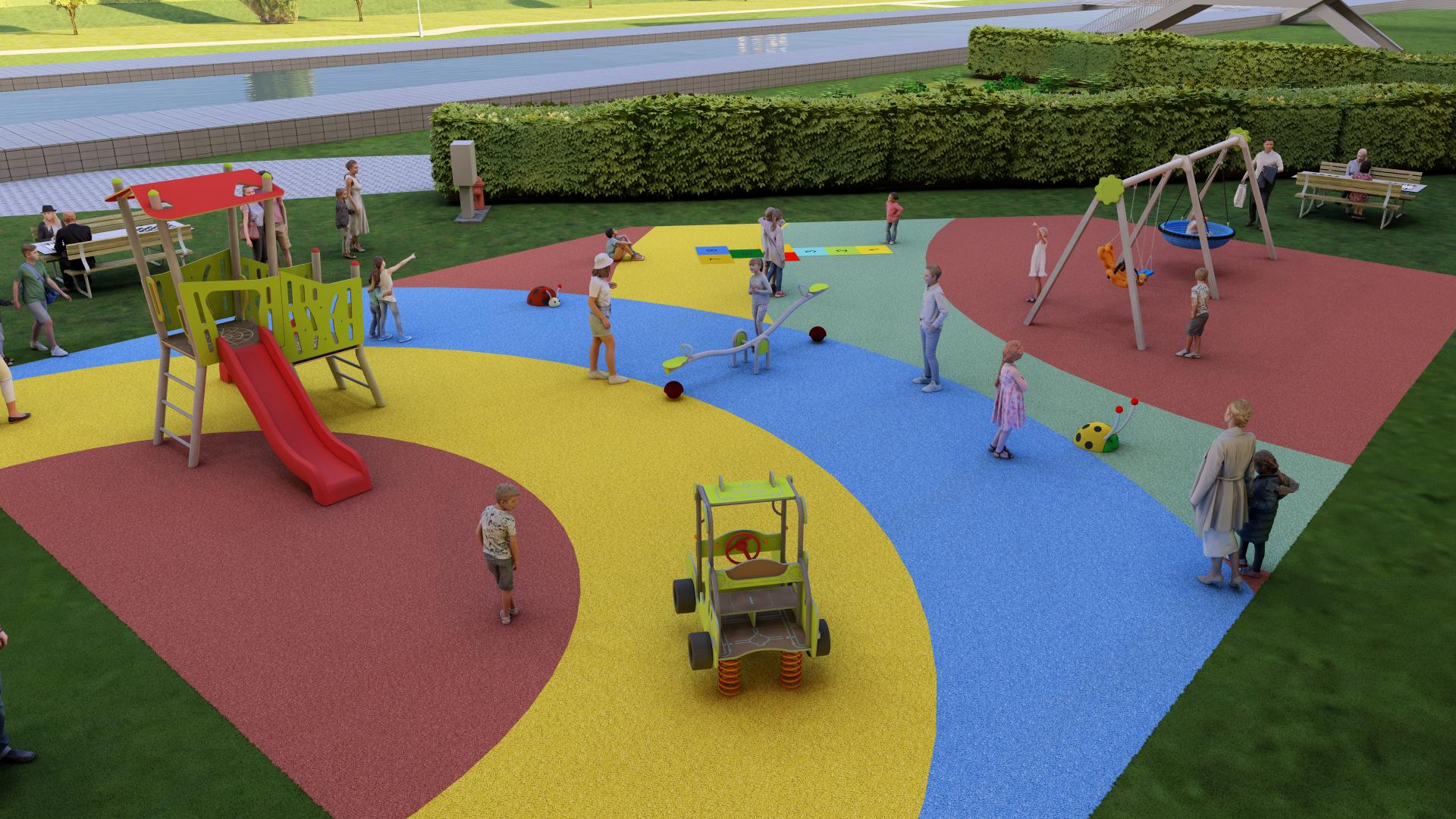 progetti di parchi gioco parco giochi condominiale accessibile e inclusivo