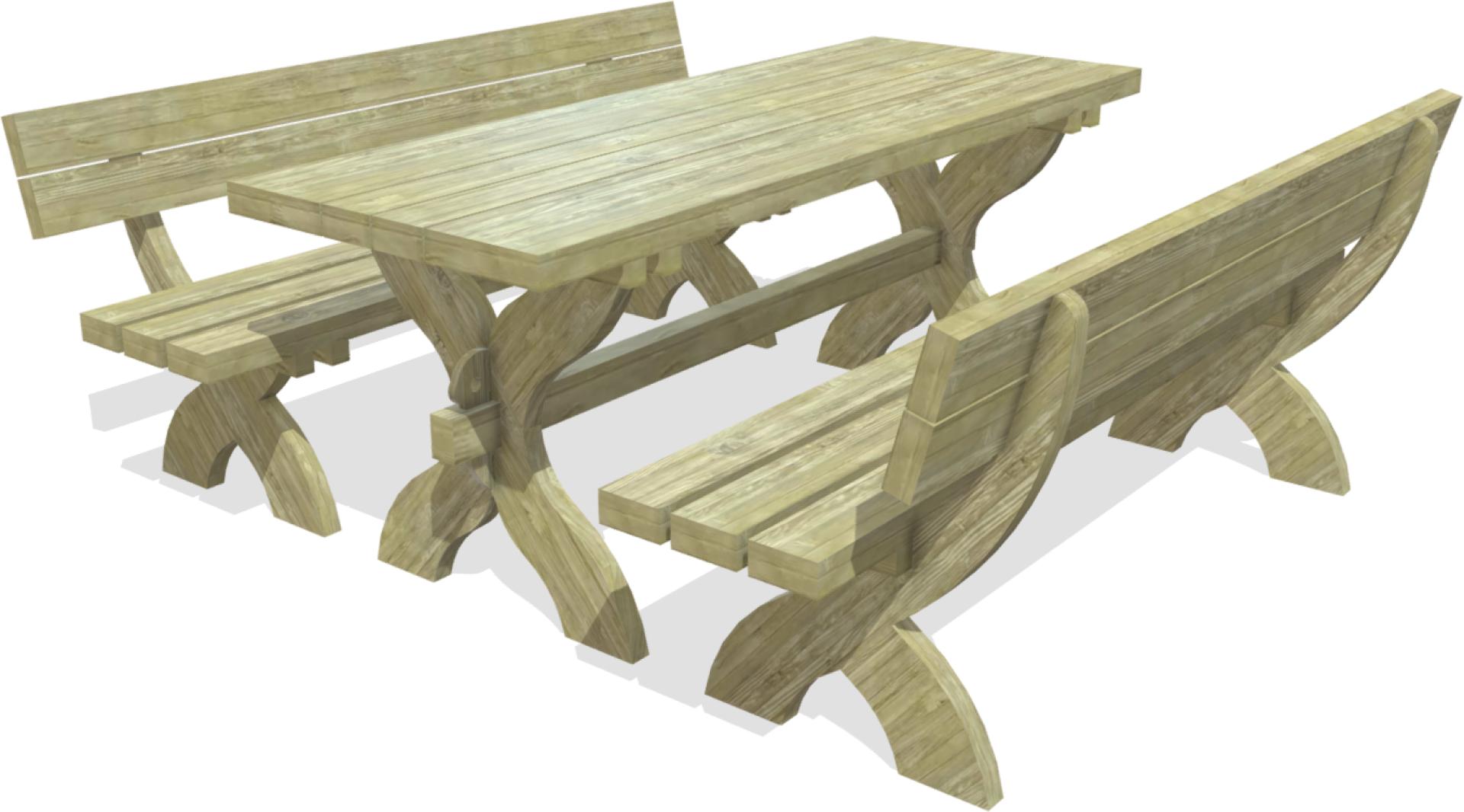 arredo tavolo panca baviera bv195