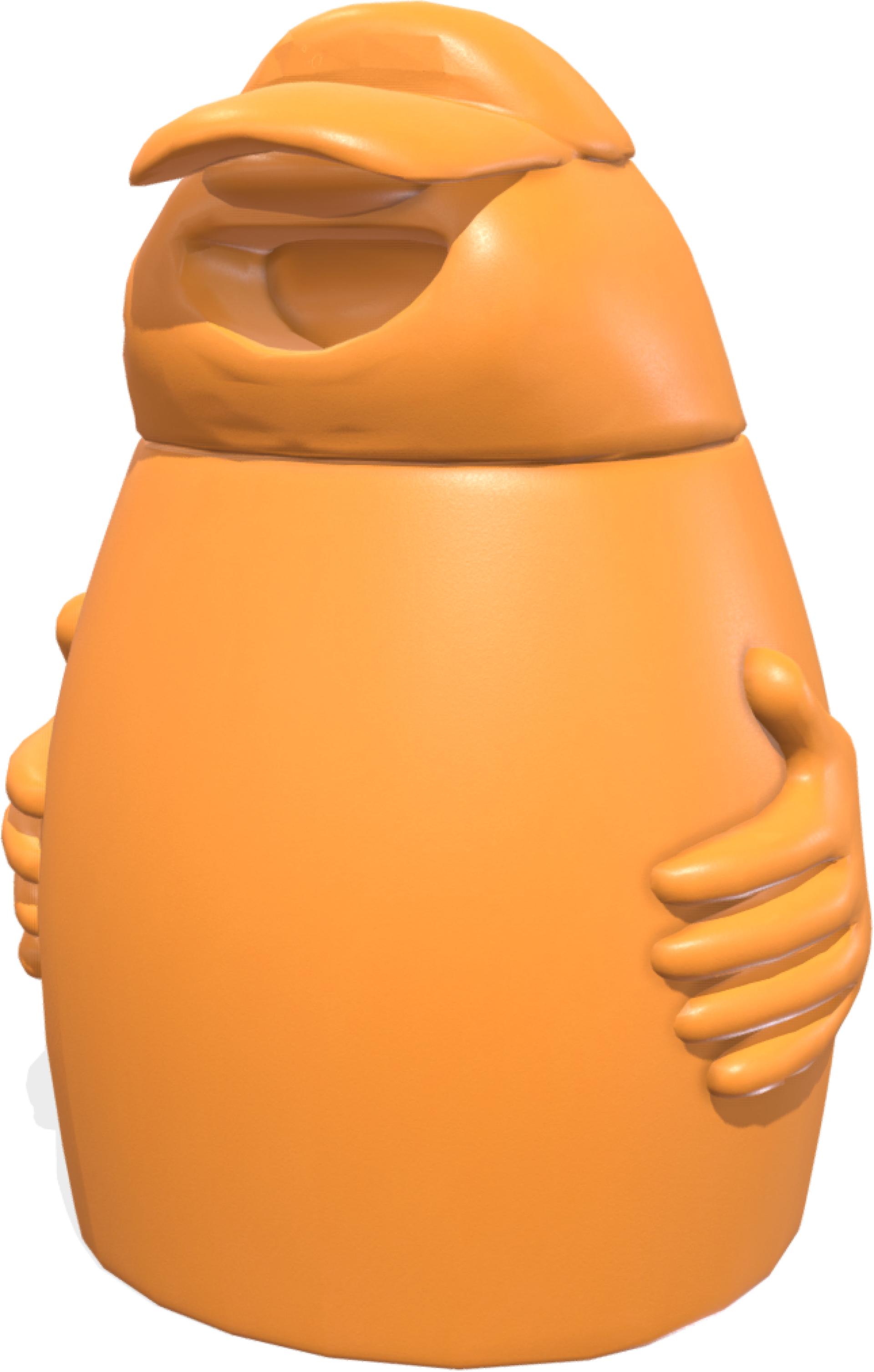 arredo cestini portarifiuti big bobo arancione xp54g