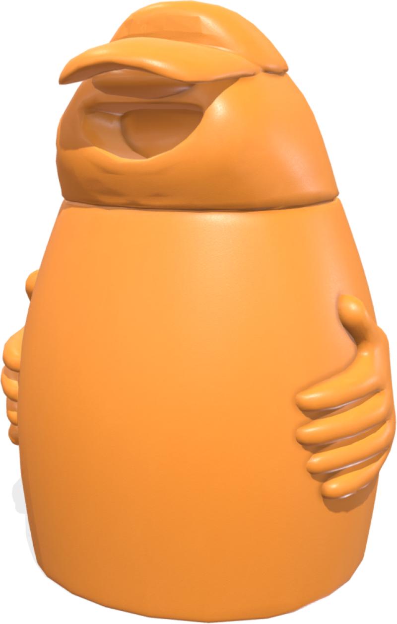 arredo cestini portarifiuti big bobo arancione xp54g