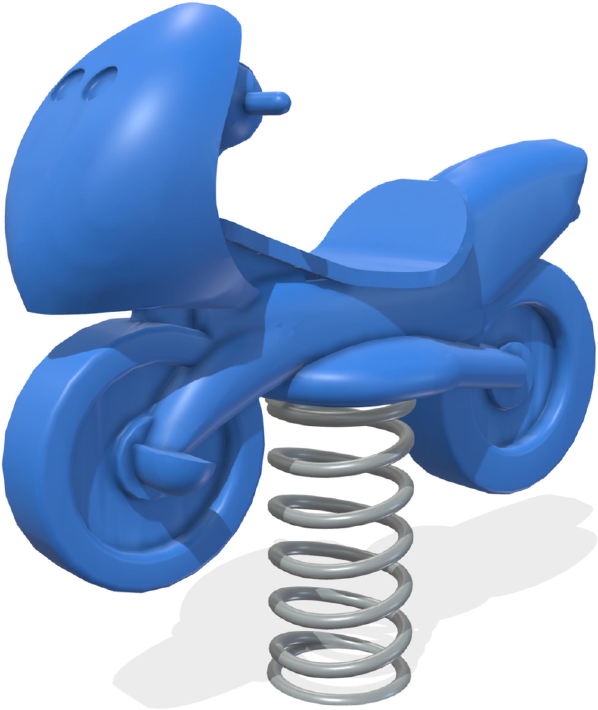 parchi linea giochi a molla moto blu xum1