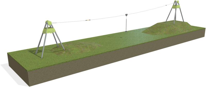 parchi teleferica indian teleferica alluminio piana con dosso naturale xoxit102