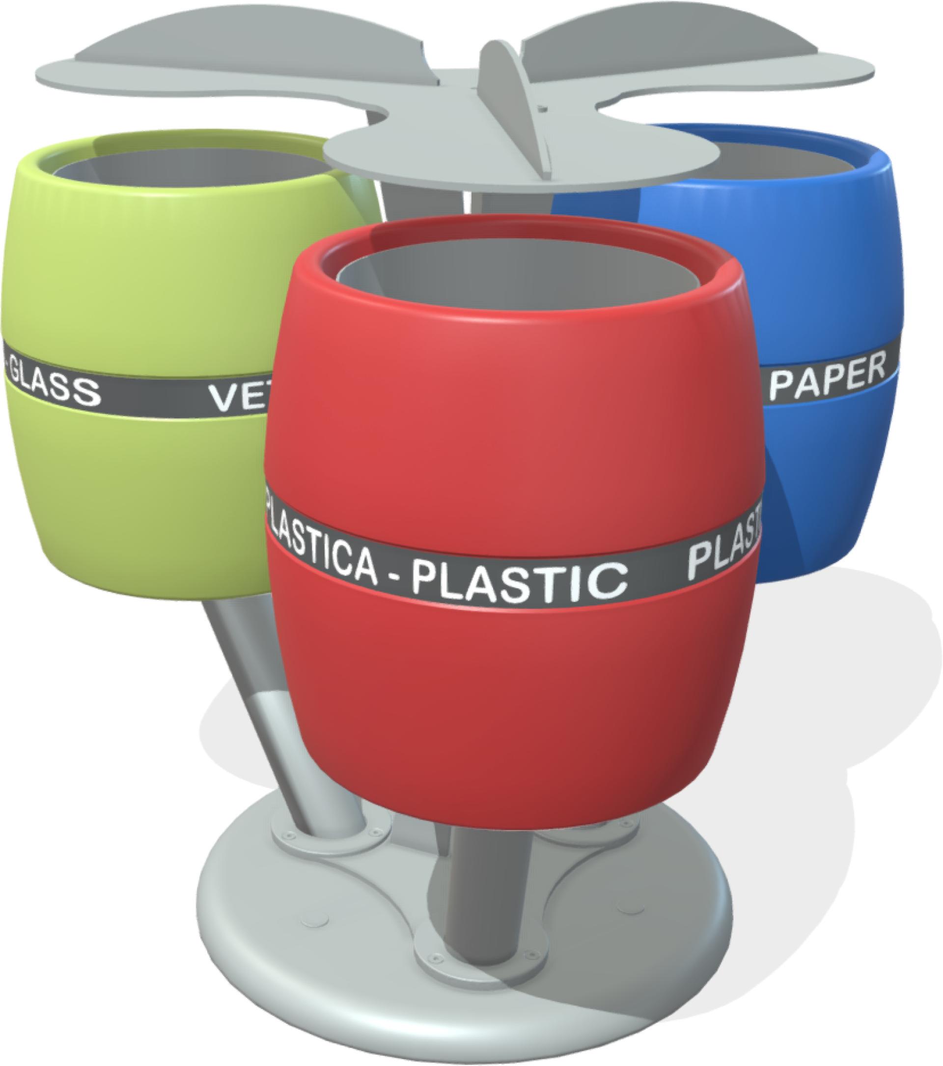 arredo cestini portarifiuti trio ct03