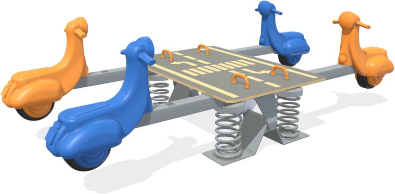 playgrounds spring riders line three wheels xum133