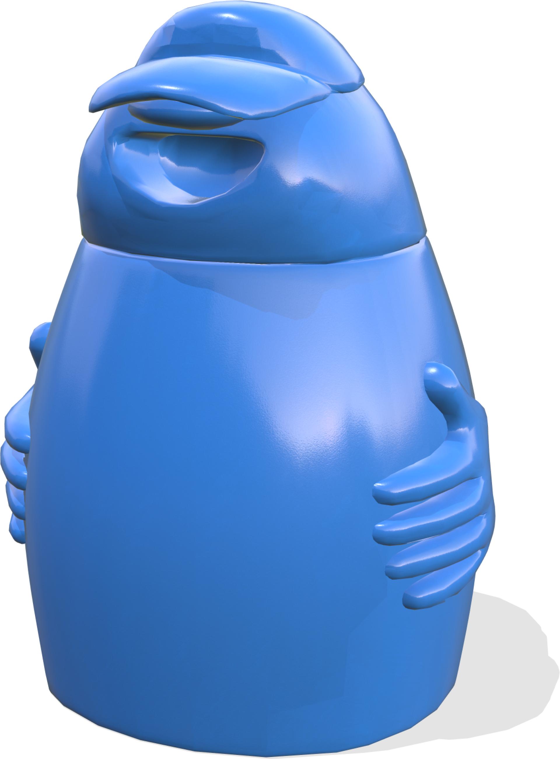 arredo cestini portarifiuti big bobo blu xp54b