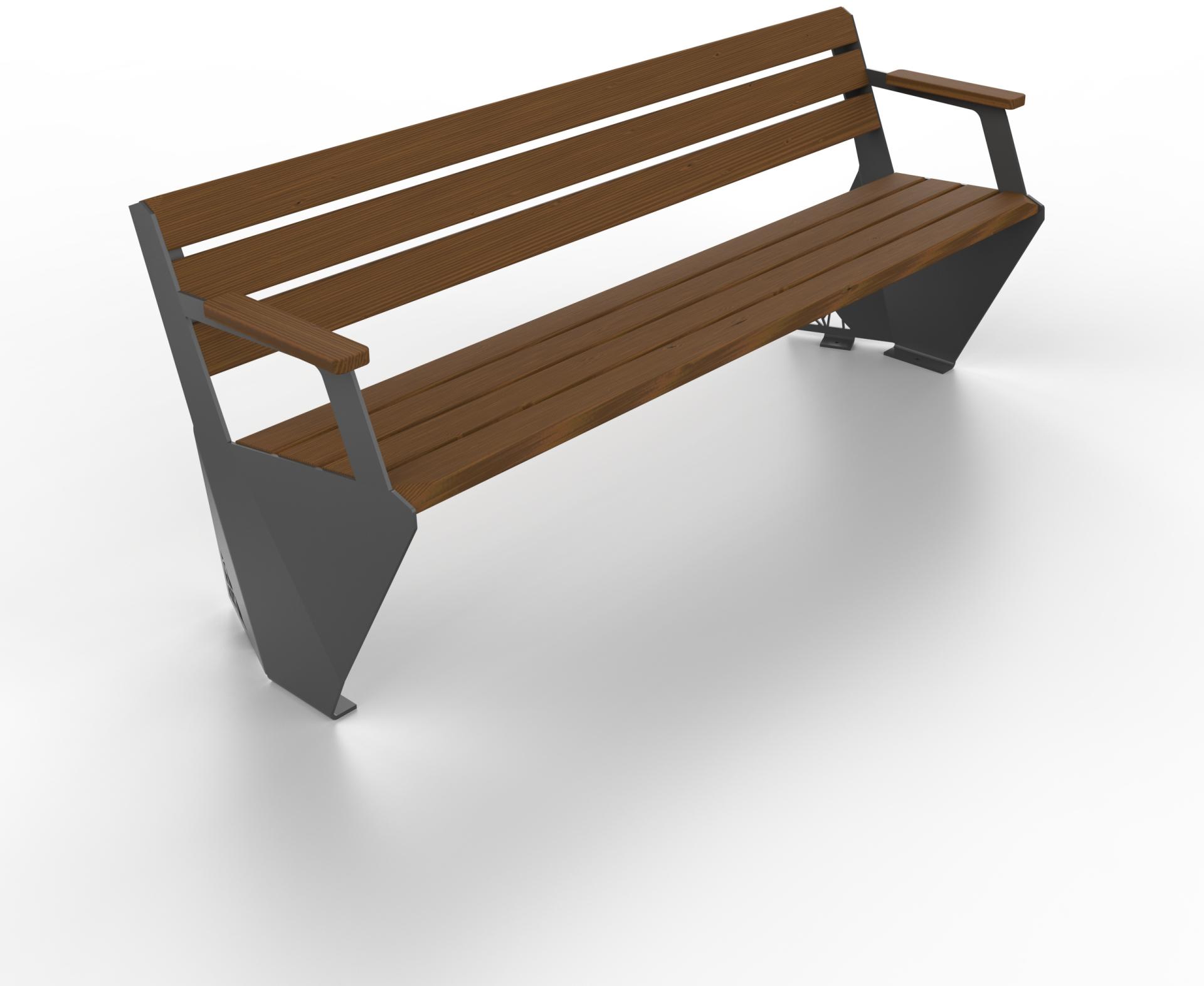 arredo linea nova panca con braccioli pnb03