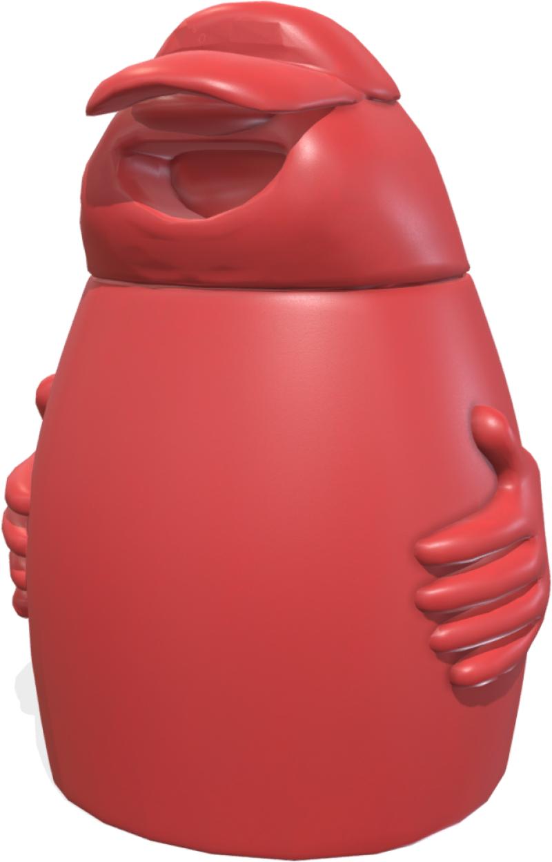 arredo cestini portarifiuti big bobo rosso xp54r